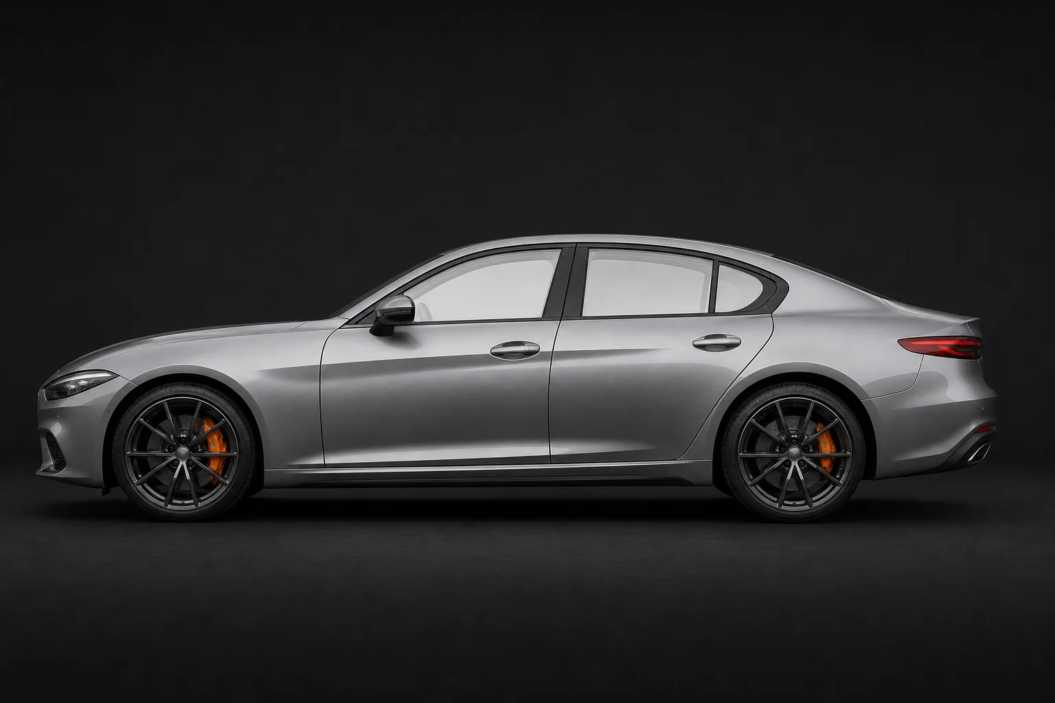 Side-profile silver sedan used to preview different window tint shades